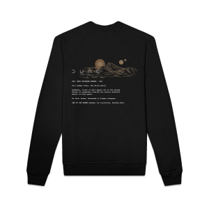The Dune: Part Two Script Crewneck in Harkonnen Black (SOLD OUT)