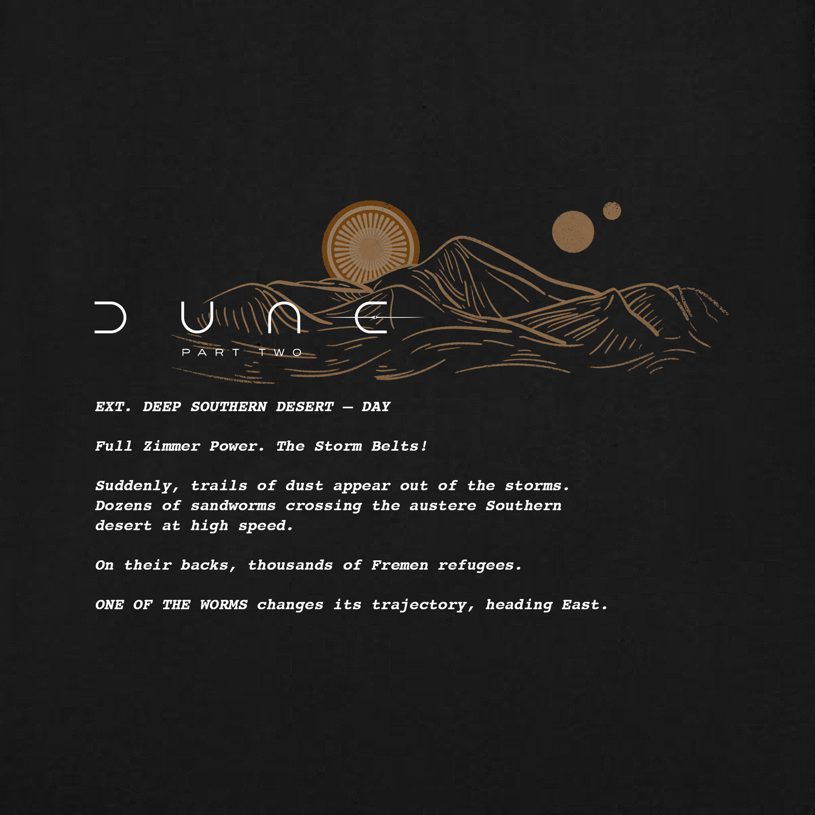 The Dune: Part Two Script Crewneck in Harkonnen Black (SOLD OUT) - Image 2